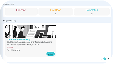 Screenshot of the My Training page inside Team Fabric.